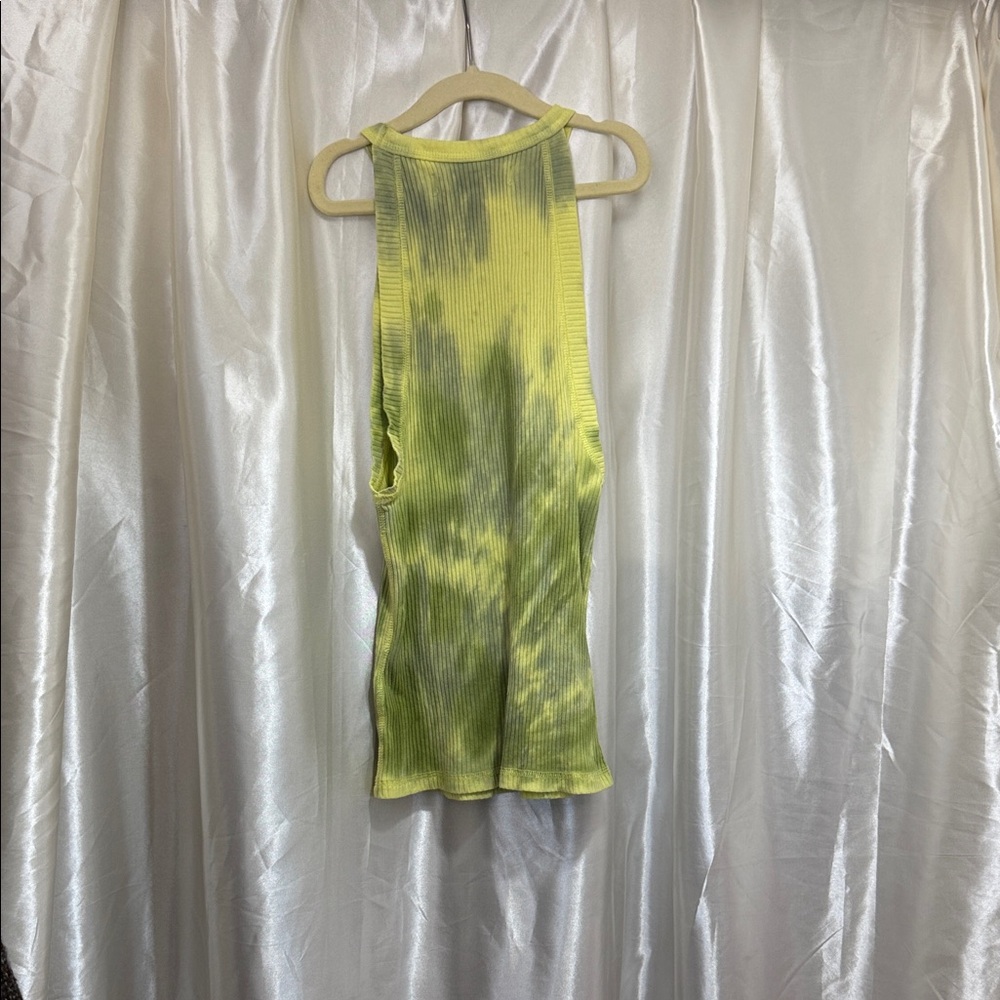 Free People Women’s | Easy Breezy Tank Top | Ripple Green & Yellow | Size Medium - Picture 5 of 5